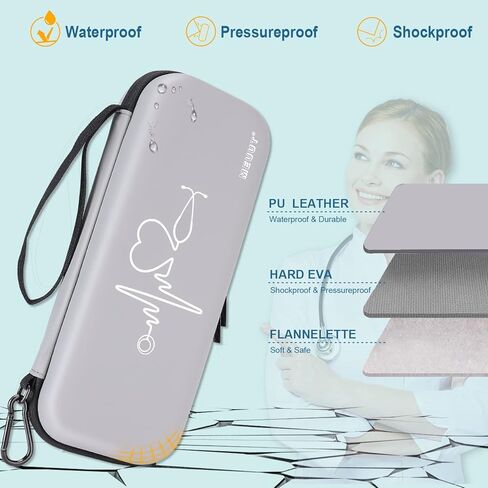 MEUUT 15 pcs Stethoscope Case Kits, Perfect Nurse Gift First Aid Kit with Stethoscope Case, Medical Scissor, Penlights with Batteries, Bandage Wraps, Badge Holders, Nurse Accessories for Nurses in Kuwait