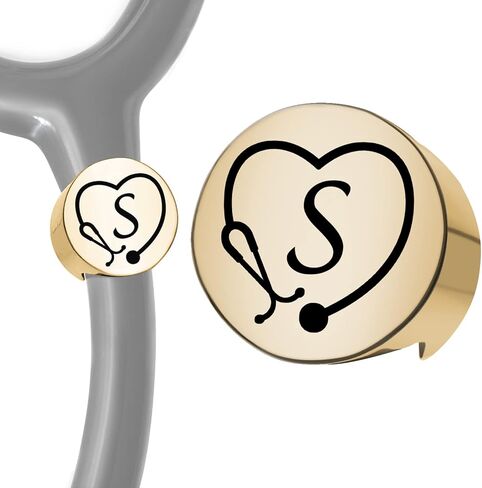 Stethoscope Name Initials Tag Gifts for Nurses Personalized Handmade Name Tag Stethoscope Alphabet Tag First Letters Nurse Accessories for Work Gifts for Doctor (K) in Saudi Arabia