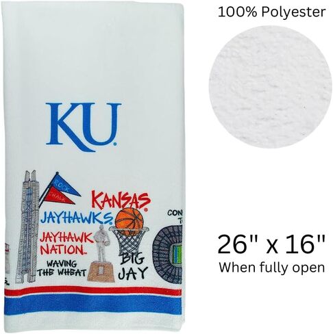 Magnolia Lane University of Georgia SEC Kitchen Hand Towel UGA Campus Icons- Reusable Cleaning Cloth- Microfiber Texture, Super Absorbent- Ideal for Student, Alumni, Housewarming in Kuwait