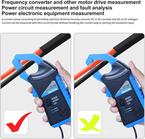 Hantek CC-800 التيار المتناوب/تيار مستمر فك التيار 5KH راسم الذبذبات المتعدد عرض النطاق الترددي 1mV/10mV/A 500A/800A مع موصل BNC in Kuwait