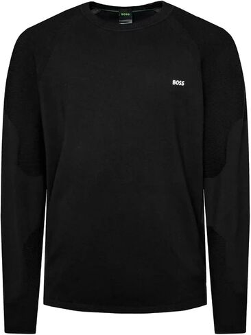 بلوفر رجالي من Hugo Boss باللون الأزرق الداكن بيرفورم X من مزيج القطن in Saudi Arabia