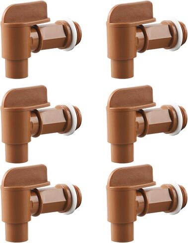 4 قطع 3/4 بوصة صنبور طبل من البلاستيك PE صنبور برميل ذكر لـ 5، 6 جالون من البلاستيك أو الطبول الفولاذية أباريق المياه حنفية طبلة بديلة باللون البني من GWENBHMTOOL in Kuwait