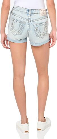 True Religion Women's Jennie Midrise Curvy Big T Denim Short in Saudi Arabia