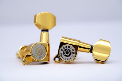 Eddaray 6 In-line Guitar Machine Heads 6 Right Hand – 1:18 Gear Ratio Sealed Tuning Key Pegs Tuners Set with Hexagonal Shaped Knob Replacement, (E-1001, Gold) in Saudi Arabia