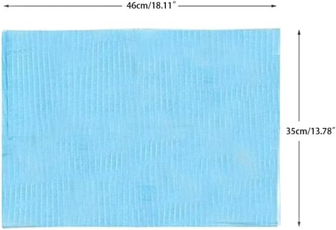 KXJHY 125Pack Disposable Dental Bibs, 13"x18" Dental Bibs, 3-Ply Waterproof Tattoo Bibs for Tattoo Table, Salon Tray, Dental Tray Covers, Tattoo Nail Art Tray Cover Mayo Stand Dental Bibs (Blue) in Saudi Arabia