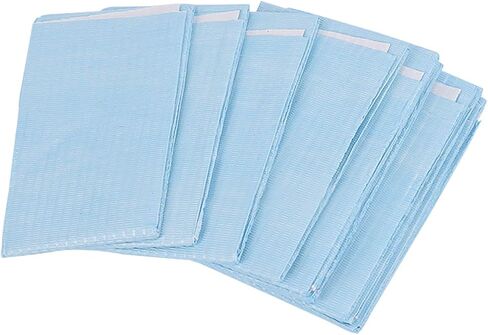 Dental Disposable Bib, YOUYA DENTAL 100 Pieces Disposable Dentist Tattoo Paper Patient Bibs Healifty Dental Bibs Oral Disposable Paper Dental Lab Equipment Oral Paper Scarf Towel for Dentist Clinic in Saudi Arabia