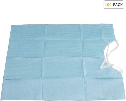 Dental Disposable Bib, YOUYA DENTAL 100 Pieces Disposable Dentist Tattoo Paper Patient Bibs Healifty Dental Bibs Oral Disposable Paper Dental Lab Equipment Oral Paper Scarf Towel for Dentist Clinic in Saudi Arabia
