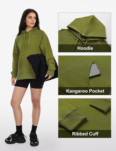 سترة Orolay النسائية الكاجوال ذات القلنسوة بأكمام طويلة وبلوفر علوي أنيق للربيع مع جيب in Kuwait