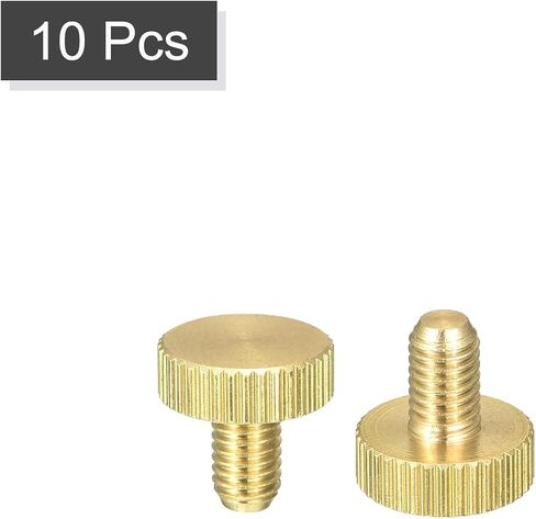 مسامير إبهام مخرشة من uxcell، مسامير نحاسية مسطحة M5x8mm مثبتات قبضة للكمبيوتر الشخصي والإلكترونية والميكانيكية 10 قطع in Saudi Arabia