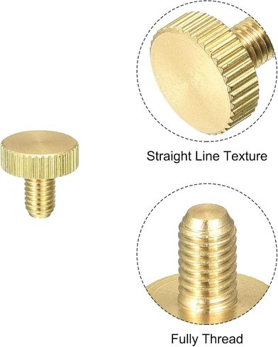 مسامير إبهام مخرشة من uxcell، مسامير نحاسية مسطحة M5x8mm مثبتات قبضة للكمبيوتر الشخصي والإلكترونية والميكانيكية 10 قطع in Saudi Arabia