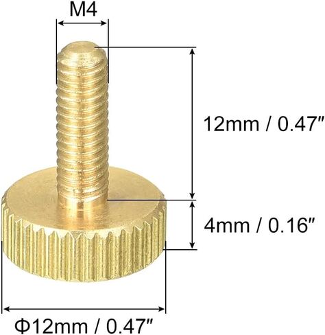 مسامير إبهام مخرشة من uxcell، مسامير نحاسية مسطحة M5x8mm مثبتات قبضة للكمبيوتر الشخصي والإلكترونية والميكانيكية 10 قطع in Saudi Arabia