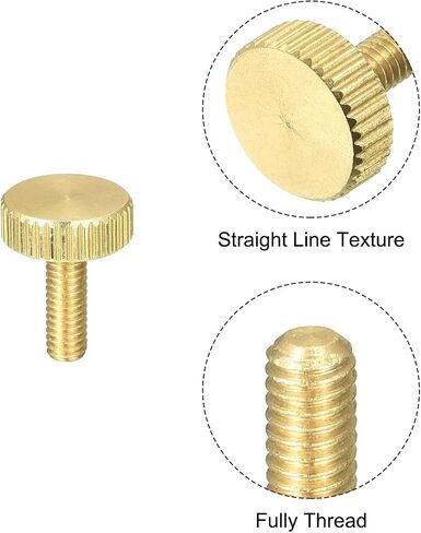 مسامير إبهام مخرشة من uxcell، مسامير نحاسية مسطحة M5x8mm مثبتات قبضة للكمبيوتر الشخصي والإلكترونية والميكانيكية 10 قطع in Saudi Arabia