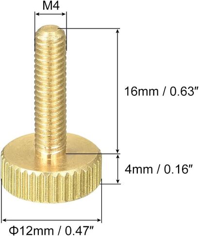 مسامير إبهام مخرشة من uxcell، مسامير نحاسية مسطحة M5x8mm مثبتات قبضة للكمبيوتر الشخصي والإلكترونية والميكانيكية 10 قطع in Saudi Arabia