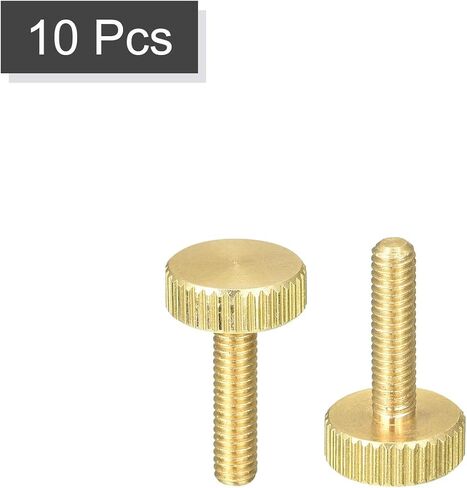مسامير إبهام مخرشة من uxcell، مسامير نحاسية مسطحة M5x8mm مثبتات قبضة للكمبيوتر الشخصي والإلكترونية والميكانيكية 10 قطع in Saudi Arabia