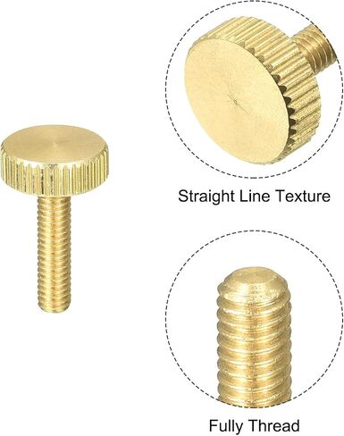 مسامير إبهام مخرشة من uxcell، مسامير نحاسية مسطحة M5x8mm مثبتات قبضة للكمبيوتر الشخصي والإلكترونية والميكانيكية 10 قطع in Saudi Arabia