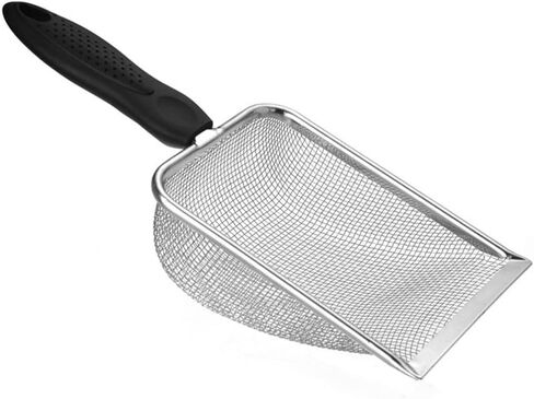 Xiaokeis 2 Packs Reptile Sand,Reptile Habitat Sifting Scoopers,Stainless Steel Fine Mesh Reptile Substrate Metal Sand Shovel Sifter Corner Scoop Shovel in Saudi Arabia