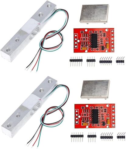 ميزان المطبخ الإلكتروني بمستشعر الوزن الرقمي + وحدة الوزن HX711 الحمراء مع درع معدني (10 كجم) in Kuwait
