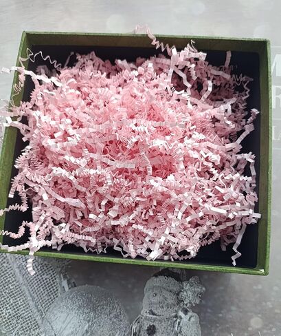 JHESAO 4OZ Crinkle Cut Paper Shredded Paper for Gift Box Baskets Filler, Baby Blue Crinkle Cut Paper Shred Filler Confetti for Packaging in Saudi Arabia