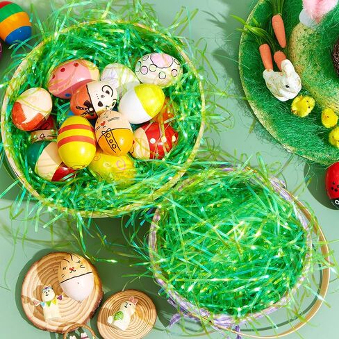 JOYIN 12 أوقية عيد الفصح العشب الأخضر البلاستيك الحرفية أجاد لملء سلة عيد الفصح، DIY تغليف هدايا عيد الفصح، عيد الفصح تفضل الديكور، صيد بيض عيد الفصح in Saudi Arabia
