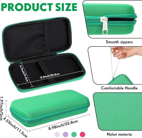 PerKoop 4 Pcs Hard Graphing Calculator Case Compatible with Ti 84 Plus Ce, 84 Plus, 83 Plus Ce, Fx 9750gii Zipped Pocket Hard Travel Case Office Calculator Accessories for USB Cables, Pencil, Ruler in Saudi Arabia