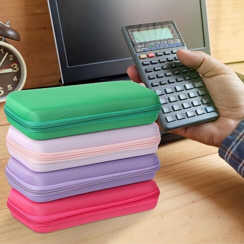 PerKoop 4 Pcs Hard Graphing Calculator Case Compatible with Ti 84 Plus Ce, 84 Plus, 83 Plus Ce, Fx 9750gii Zipped Pocket Hard Travel Case Office Calculator Accessories for USB Cables, Pencil, Ruler in Saudi Arabia