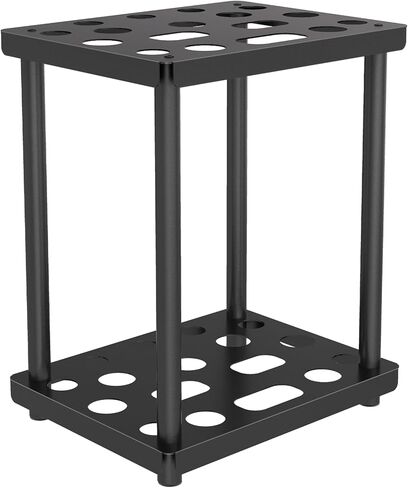 منظم أدوات حديقة تاجي، حامل منظم أدوات ساحة فولاذية شديدة التحمل، رف تخزين المرآب ينظم أدوات الحديقة، المجارف، المجارف، المكانس، المماسح، أسود in Kuwait