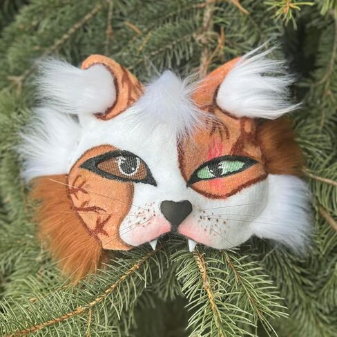 HOHAJIU قناع الثعلب لتقوم بها بنفسك قناع فارغ قابل للطلاء Therian زي ملحق حفلة تنكرية لحفلة الهالوين in Kuwait