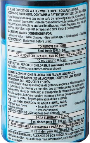 Fluval AquaPlus Water Conditioner, Aquarium Water Treatment, 16.9 Oz., A8344 in Saudi Arabia