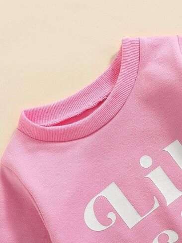 Toddler Baby Girl Boys Pullover Top Letter Babe Printed Causal Long Sleeve Sweatshirt Infant Fall Winter Clothes in Saudi Arabia