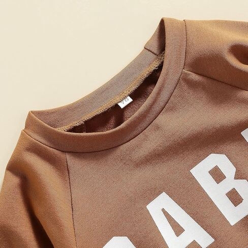 Toddler Baby Girl Boys Pullover Top Letter Babe Printed Causal Long Sleeve Sweatshirt Infant Fall Winter Clothes in Saudi Arabia