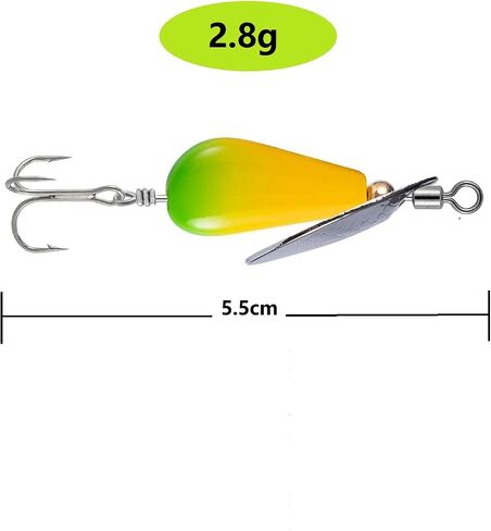 Trout Spinners - Fly Trout Fishing Lures for Bass Salmon Pike, Smallmouth Bass Lures with Brass Spinner for Lake River Fishing in Saudi Arabia