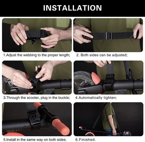 Kick Scooter Shoulder Strap Carrying Strap Suitable for Kids Bikes Electric Scooter Foldable Bicycle in Saudi Arabia