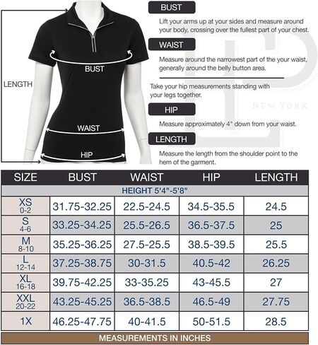 EP NEW YORK Golf Top - Short Sleeve Golf Pullover, Womens Golf Polo With Convertible Mock Collar, Golf Shirt for Women With Quarter Zipper in Saudi Arabia