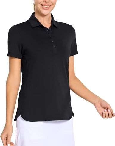 M MAELREG Womens Golf Shirt Short Sleeve 5 Buttons Quick Dry Casual Solid Moisture Wicking Tennis Polo Shirts for Women in Kuwait