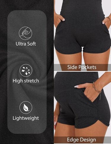 Peauty Maternity Shorts Over The Belly with Pockets, Pregnancy Lounge Shorts, Before, During After Pregnancy in Saudi Arabia