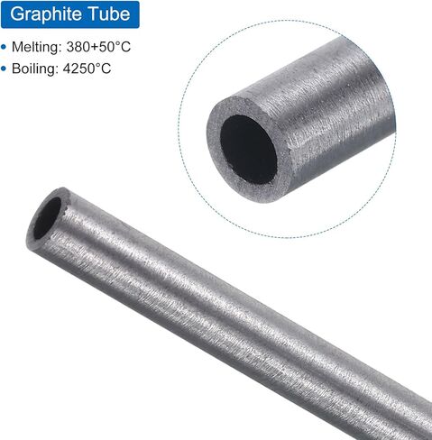 MECCANIXITY Graphite Tube Graphite Stir Rod Stick Crucible Stir Stick 2.8 Inch Length 0.2 Inch Outer Diameter for Stirring Liquid Metals,Melting,Casting 2Pcs in Saudi Arabia