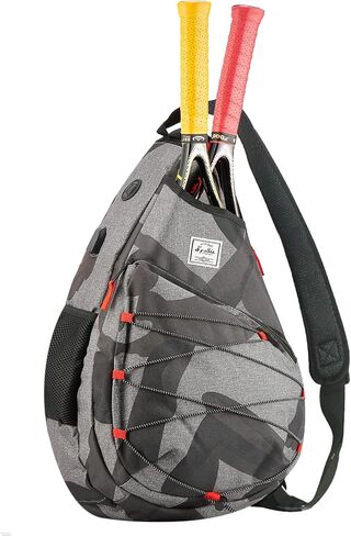 d'yallee Tennis Bag for Men Women, Racquetball Pickleball Paddle Squash Sling Bags Crossbody Sports Backpack Adult with USB Charge Port in Saudi Arabia