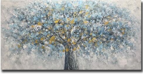ART8YUQI Art - 30x60 inch Contemporary Abstract Art Oil Painting On Canvas Texture painting Handmade Artwork Picture Canvas Wall Art Modern Home Decor living room Ready to Hang in Kuwait