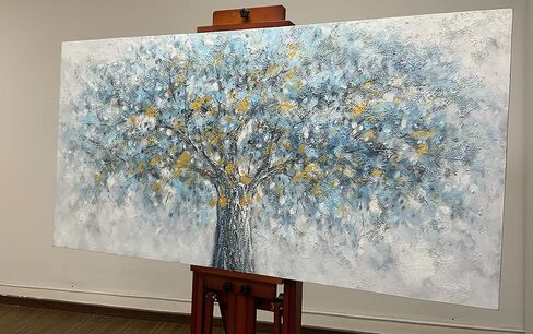 ART8YUQI Art - 30x60 inch Contemporary Abstract Art Oil Painting On Canvas Texture painting Handmade Artwork Picture Canvas Wall Art Modern Home Decor living room Ready to Hang in Kuwait