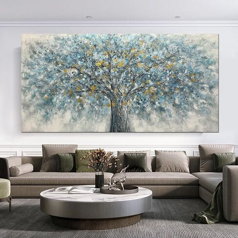 ART8YUQI Art - 30x60 inch Contemporary Abstract Art Oil Painting On Canvas Texture painting Handmade Artwork Picture Canvas Wall Art Modern Home Decor living room Ready to Hang in Kuwait