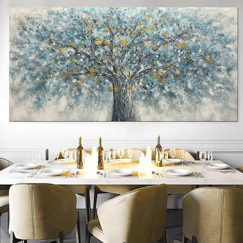 ART8YUQI Art - 30x60 inch Contemporary Abstract Art Oil Painting On Canvas Texture painting Handmade Artwork Picture Canvas Wall Art Modern Home Decor living room Ready to Hang in Kuwait