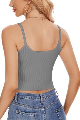 PEIQI المرأة بروتيل تانك الأعلى السباغيتي حزام المحاصيل مضلع متماسكة قمصان الصيف العصرية قمم in Kuwait