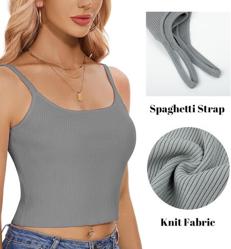 PEIQI المرأة بروتيل تانك الأعلى السباغيتي حزام المحاصيل مضلع متماسكة قمصان الصيف العصرية قمم in Kuwait