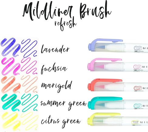 Zebra Pen Zebra Brush DBL END ASST Color, 30 Count (Pack of 6), Assorted Refresh in Saudi Arabia