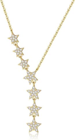 SUFOPE Diamond Necklace for Women,14K Gold Plated CZ Peandant Necklace Cute Cubic Zirconia Chain Trendy Charm Necklaces Jewelry for Gift in Saudi Arabia