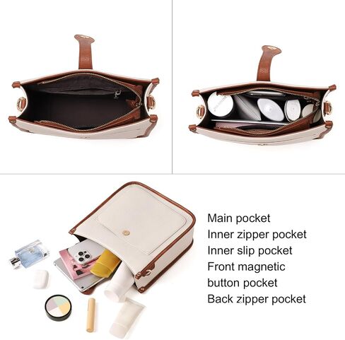 CLUCI Crossbody Bags For Women Trendy Vegan Leather Purses For Women Shoulder Bag with Two Strap in Saudi Arabia