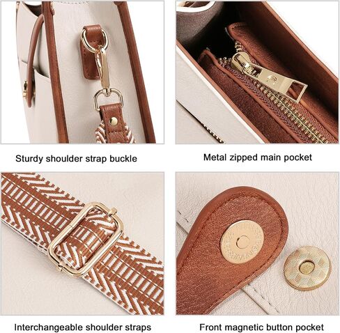 CLUCI Crossbody Bags For Women Trendy Vegan Leather Purses For Women Shoulder Bag with Two Strap in Saudi Arabia