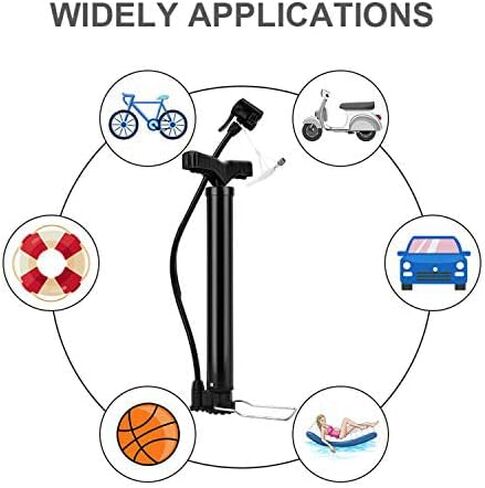 Oumers High Presure Bike Pump, Portable 120 PSI Aluminum Alloy Bicycle Floor Air Pump Suitable Presta and Shrader Valve in Saudi Arabia