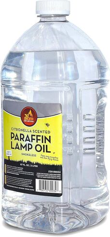 Citronella Scented Lamp Oil, 2 Liter - Smokeless and Odorless Insect and Mosquito Repellent Paraffin Lamp Oil for Indoor and Outdoor Lanterns, Torches, Oil Candle - by Ner Mitzvah in Kuwait