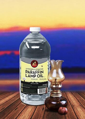 Citronella Scented Lamp Oil, 2 Liter - Smokeless and Odorless Insect and Mosquito Repellent Paraffin Lamp Oil for Indoor and Outdoor Lanterns, Torches, Oil Candle - by Ner Mitzvah in Kuwait